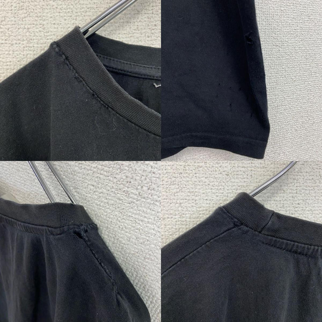 B&C　半袖プリントTシャツ　F.K.S.　英字プリント　黒　ブラック　2XLサイズ