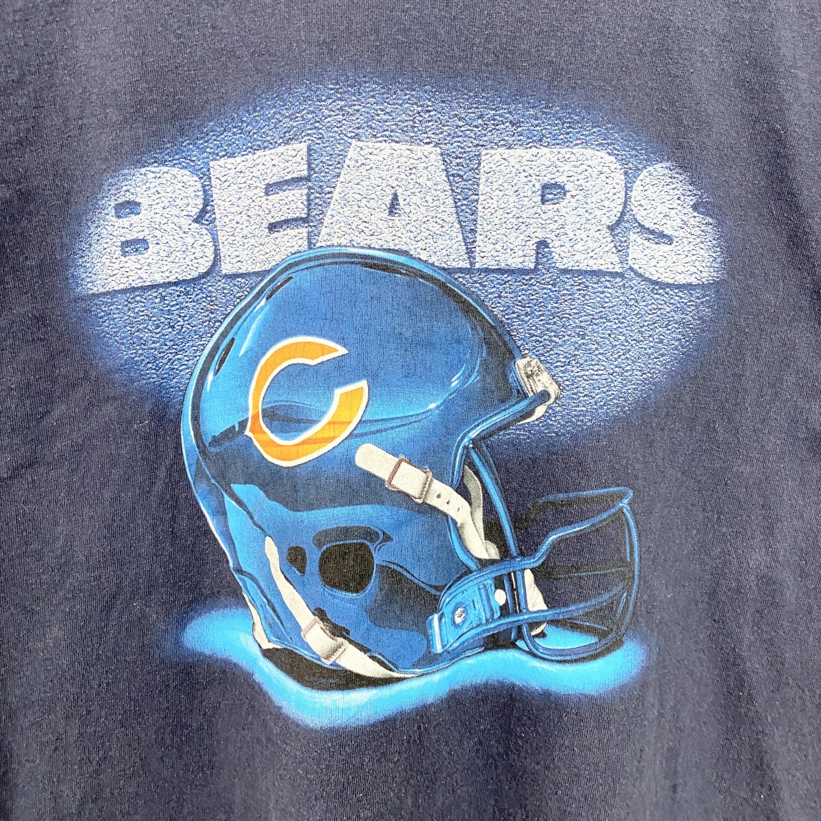 古着 used　NFL　半袖プリントＴシャツ　シカゴベアーズ　フットボール　クルーネック　ネイビー　紺　Mサイズ