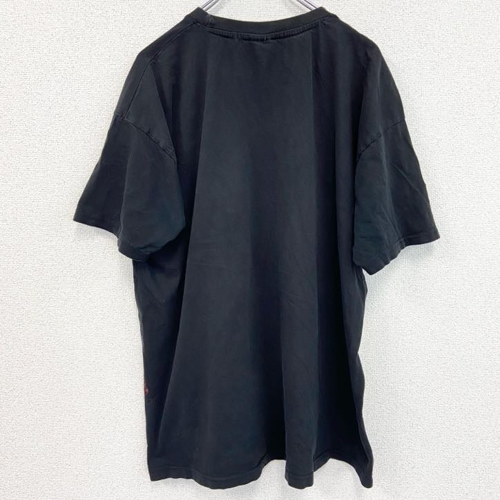 B&C　半袖プリントTシャツ　F.K.S.　英字プリント　黒　ブラック　2XLサイズ