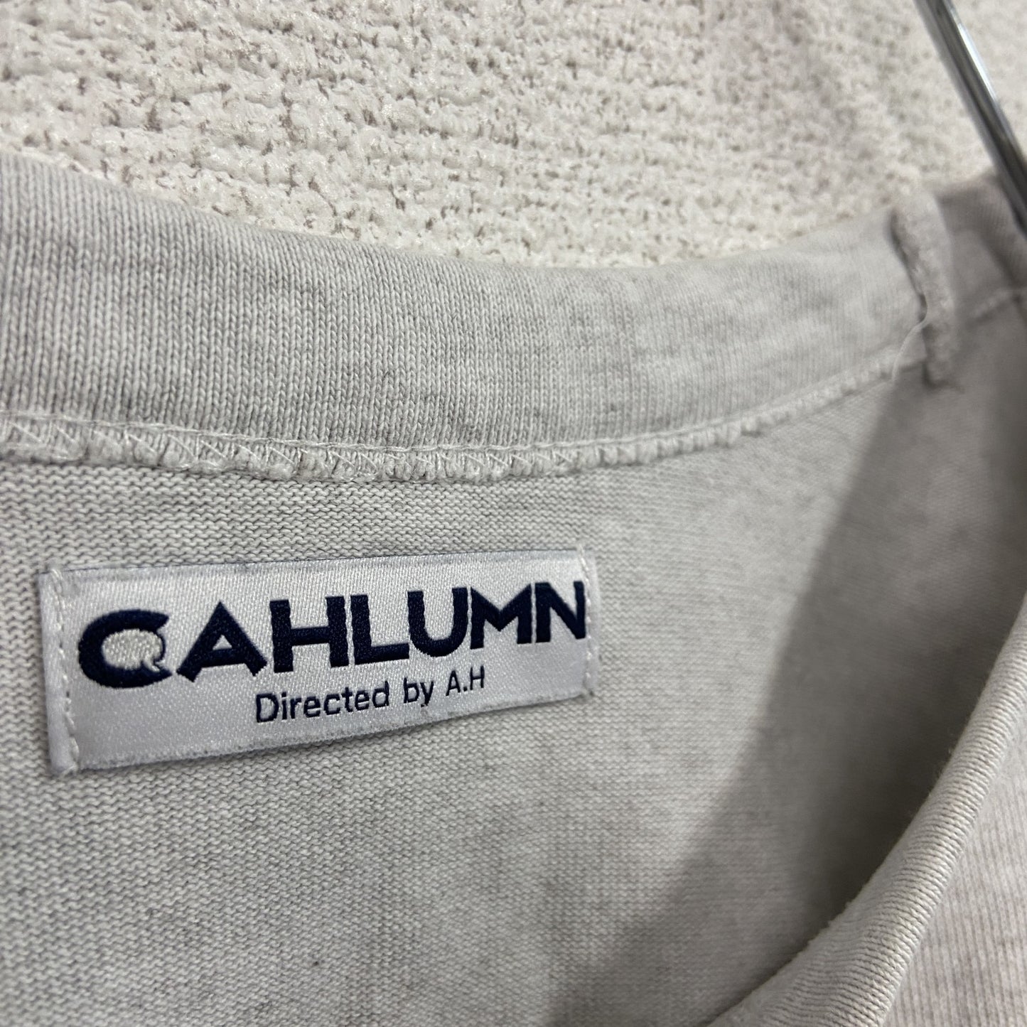 CAHLUMN　半袖Tシャツ　胸ポケット　霜降りグレー