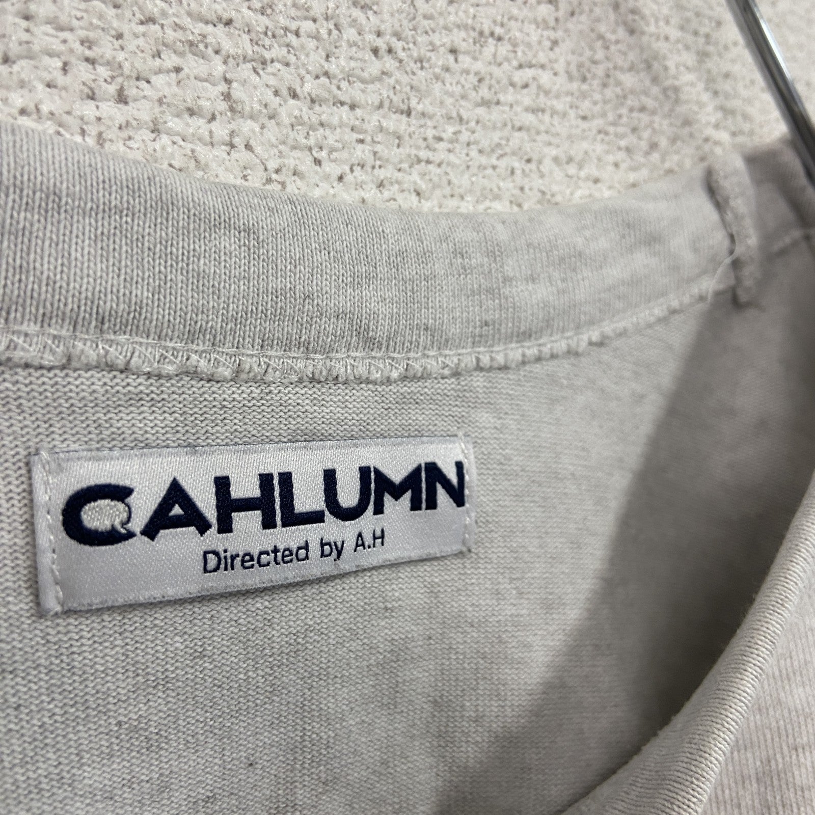 CAHLUMN　半袖Tシャツ　胸ポケット　霜降りグレー