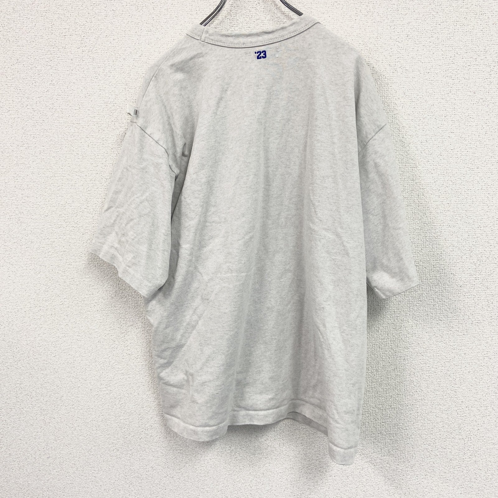 CAHLUMN　半袖Tシャツ　胸ポケット　霜降りグレー