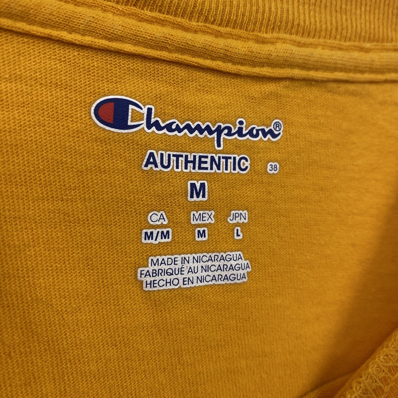 古着 used　Champion　チャンピオン　半袖カレッジプリントTシャツ　ミネソタ大学　ゴールデンゴーファーズ　黄色　Mサイズ