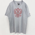 古着 used　adidas　アディダス　半袖プリントTシャツ　ロシア代表　クルーネック　グレー　レトロデザイン　Lサイズ