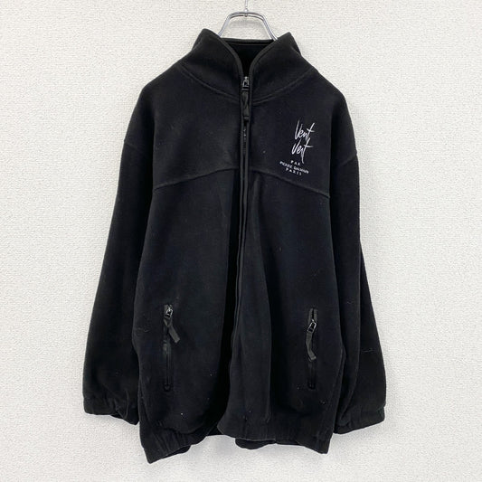Pierre Balmain　ピエールバルマン　フルジップフリースジャケット/ボアジャケット　黒　ブラック　Mサイズ