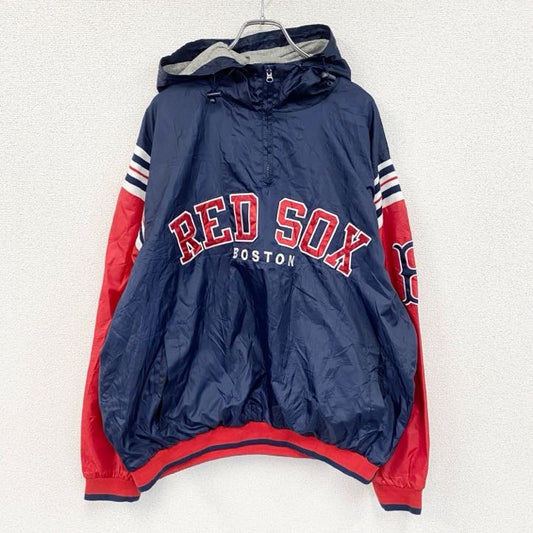 ～00s　GENUINE MERCHANDISE　レッドソックス　アノラックパーカー　ヴィンテージ　紺　ネイビー　XLサイズ