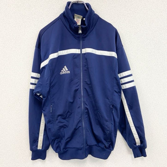 古着 used　90s　adidas　アディダス　長袖トラックジャケット　ジャージ　ワンポイント　刺繍ロゴ　Lサイズ