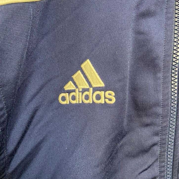古着 used　90s　adidas　アディダス　長袖トラックジャケット　ジャージ　ワンポイント　刺繍ロゴ　Lサイズ