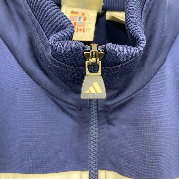 古着 used　90s　adidas　アディダス　長袖トラックジャケット　ジャージ　ワンポイント　刺繍ロゴ　Lサイズ