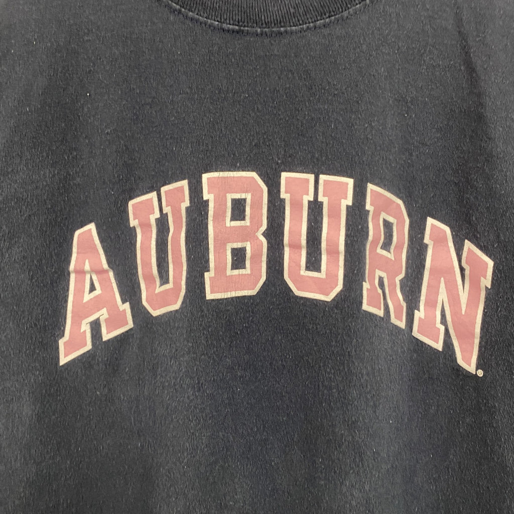 古着 used　champion　チャンピオン　半袖カレッジプリントTシャツ　オーバーン大学　クルーネック　ネイビー　Lサイズ
