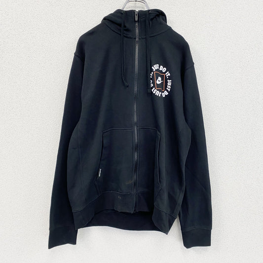 NIKE　ナイキ　フルジップスウェットパーカー/フーディー　JUST DO IT　スウッシュ　黒　ブラック　Lサイズ