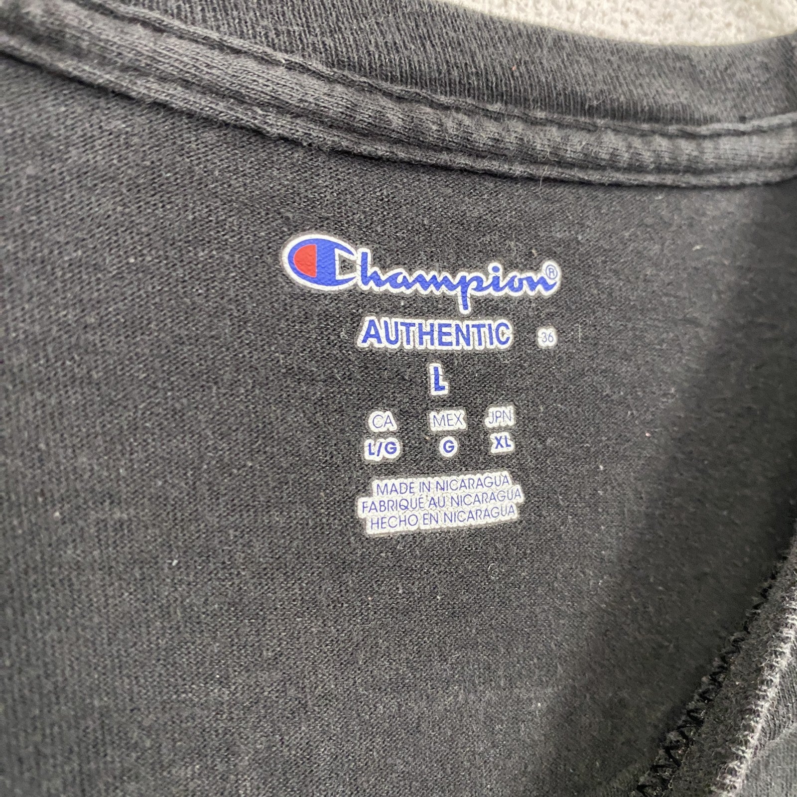 古着 used　Champion　チャンピオン　半袖カレッジプリントＴシャツ　バスケットボール　大学　黒　ブラック　Lサイズ