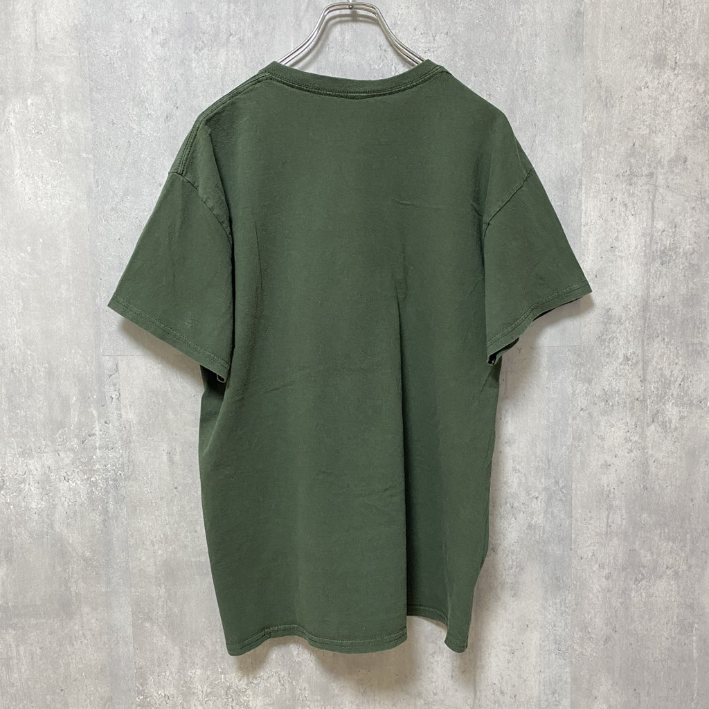 古着 used　サウスパーク　SOUTH PARK　半袖プリントTシャツ　クルーネック　緑　カーキ　Lサイズ