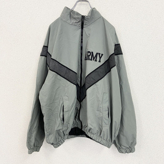 00s　U.S.ARMY　IPFU　トレーニングジャケット　ナイロンジャケット　ミリタリー　米軍　ヴィンテージ　カーキ　Lサイズ