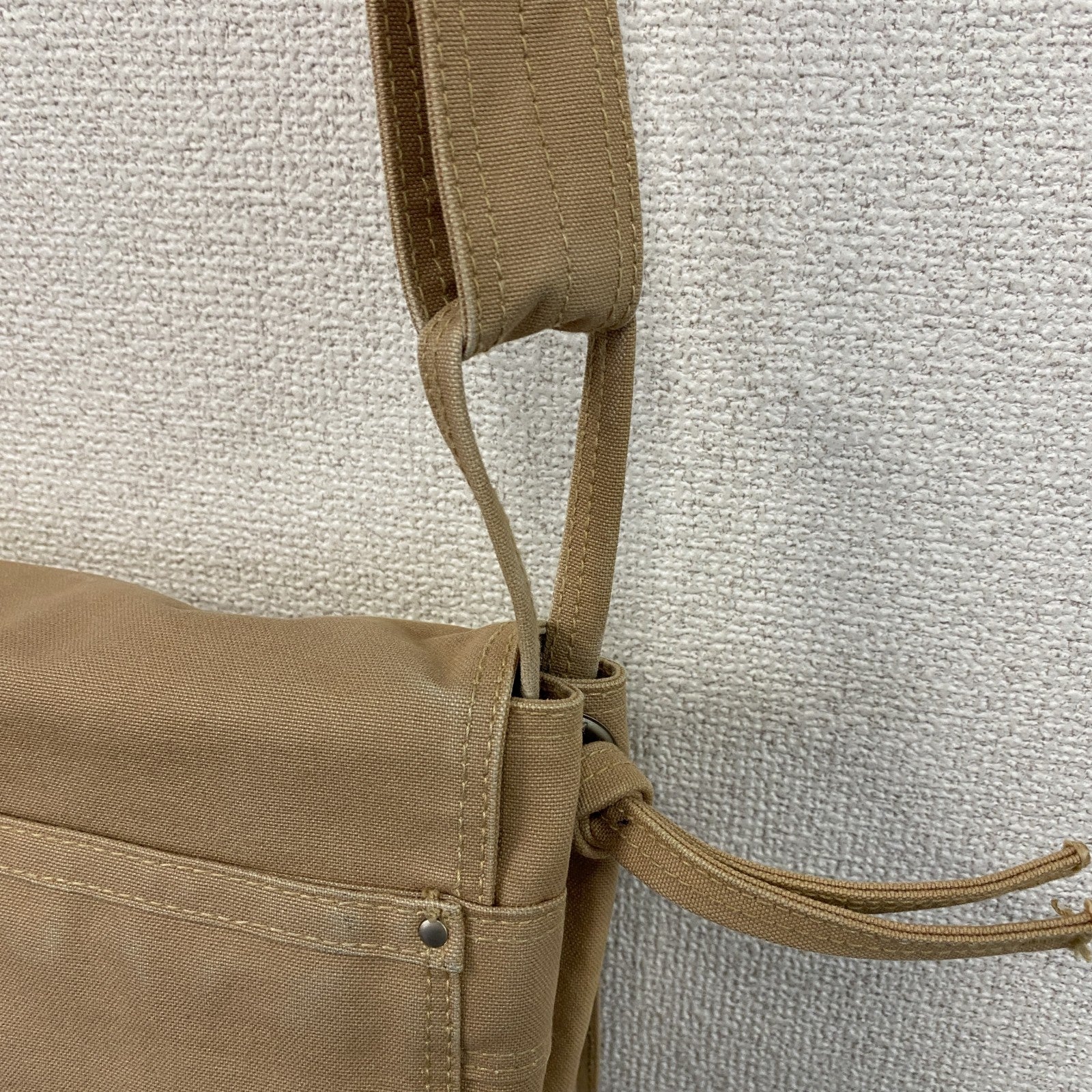 須田帆布　スダハンプ　キャンバスショルダーバッグ　生成り　ベージュ