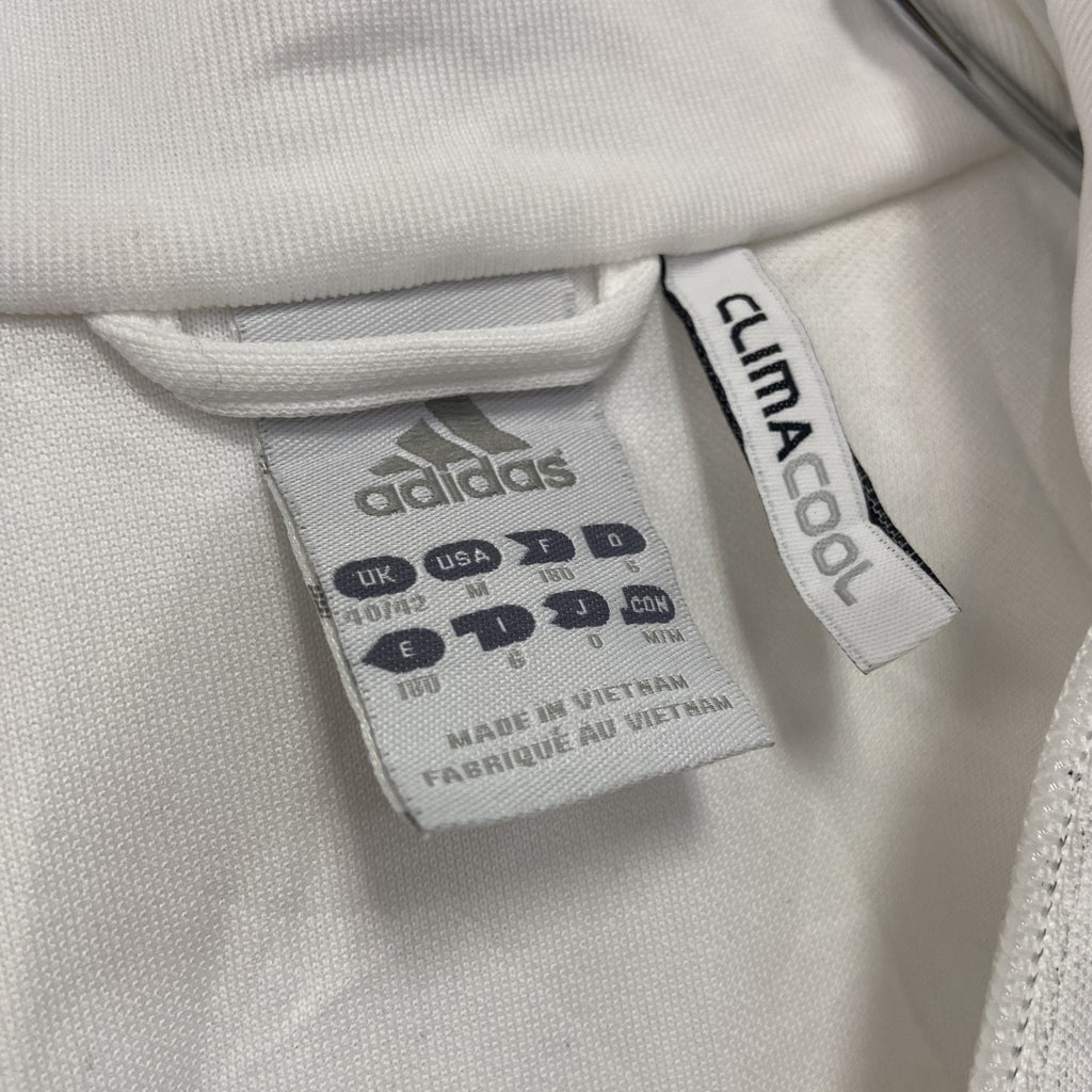00s　adidas　アディダス　CLIMACOOL　ハーフジッププルオーバートラックジャケット/ジャージ　ヴィンテージ　白　ホワイト　Mサイズ