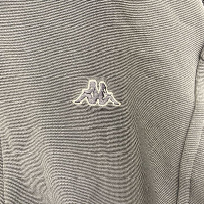 古着 used　Kappa　カッパ　長袖トラックジャケット　ジャージ　ワンポイント　灰色　グレー　刺繍ロゴ　Mサイズ