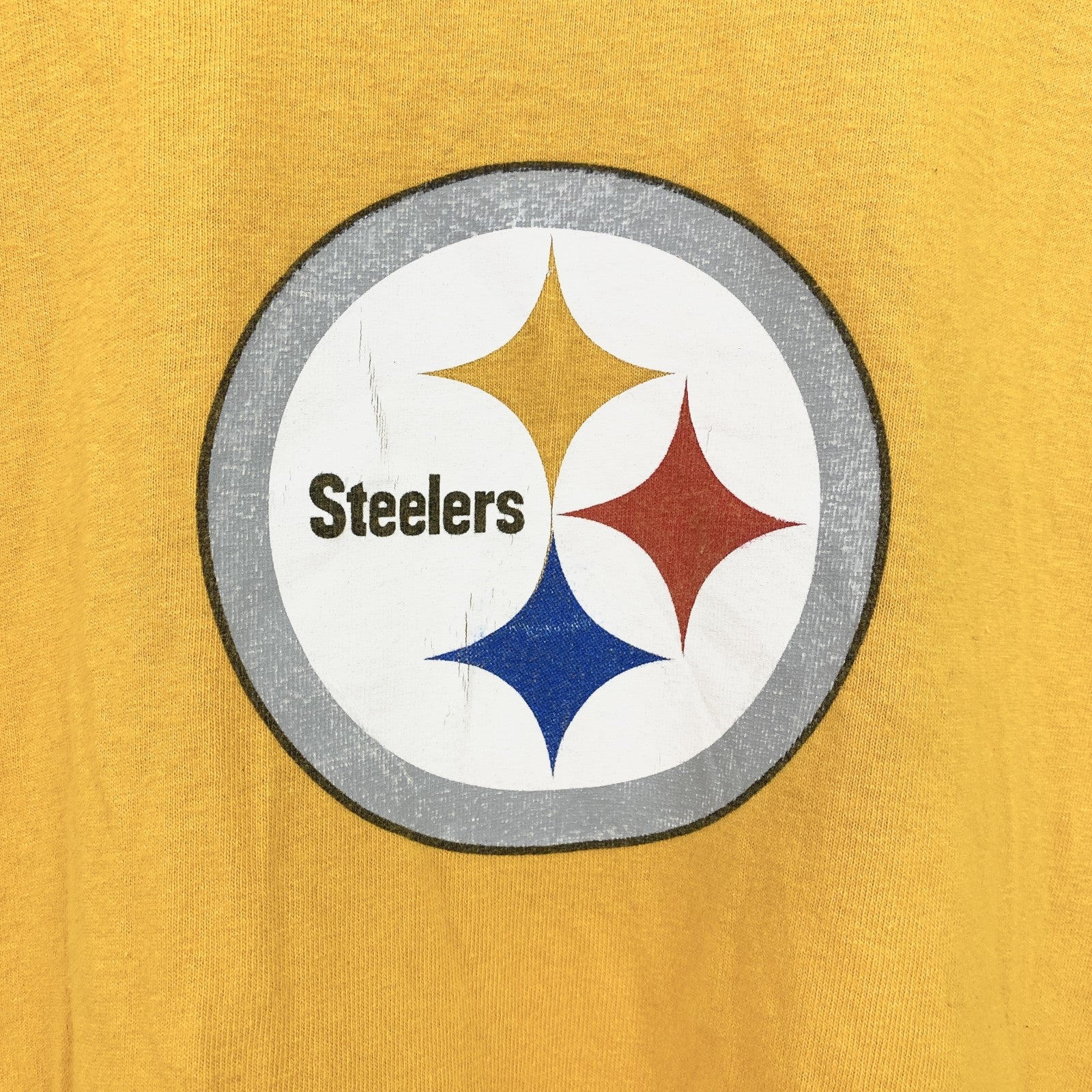 古着 used　Reebok　リーボック　NFL　半袖プリントＴシャツ　ピッツバーグスティーラーズ　フットボール　黄色　Lサイズ
