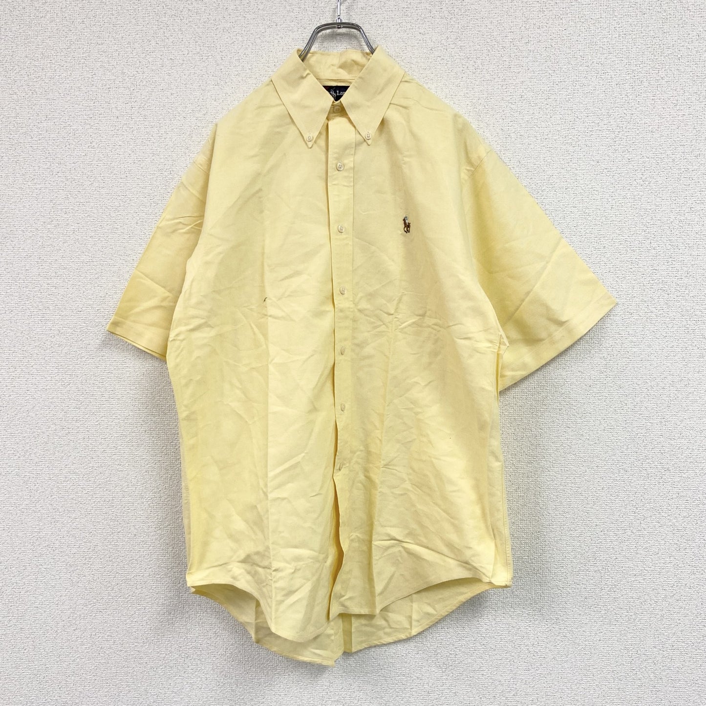 RALPH LAUREN　ラルフローレン　半袖シャツ/ボタンダウンシャツ　黄色　イエロー　Lサイズ