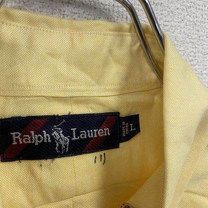 RALPH LAUREN　ラルフローレン　半袖シャツ/ボタンダウンシャツ　黄色　イエロー　Lサイズ