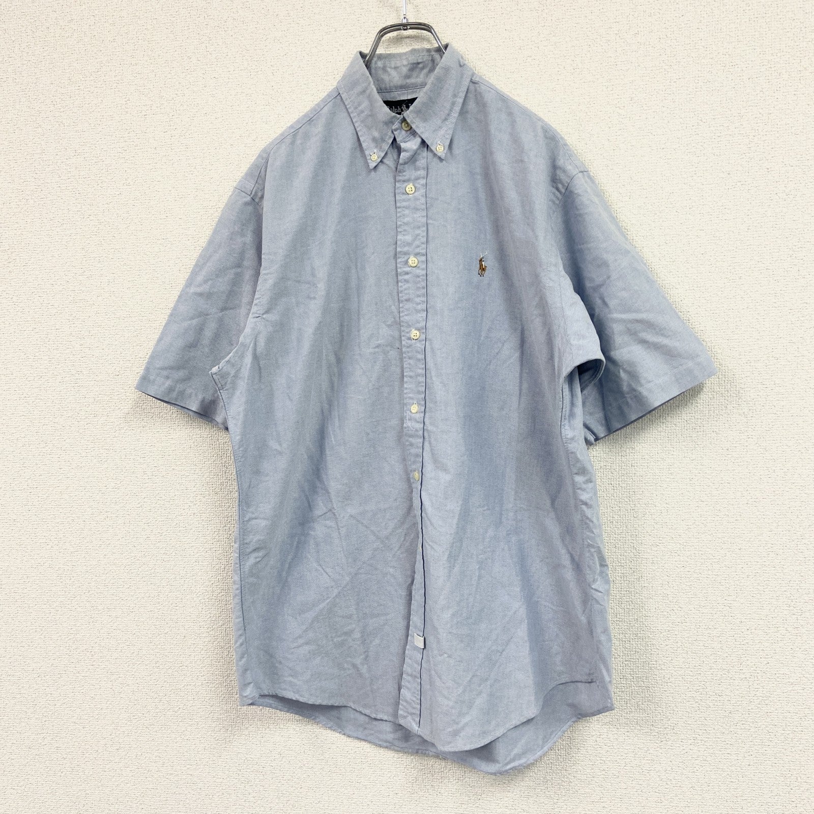 RALPH LAUREN　ラルフローレン　半袖シャツ/ボタンダウンシャツ　青　ブルー　Mサイズ