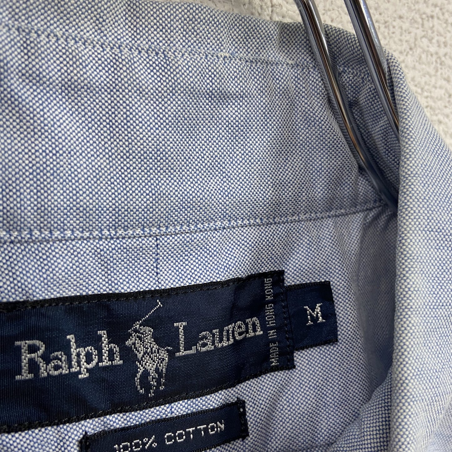 RALPH LAUREN　ラルフローレン　半袖シャツ/ボタンダウンシャツ　青　ブルー　Mサイズ