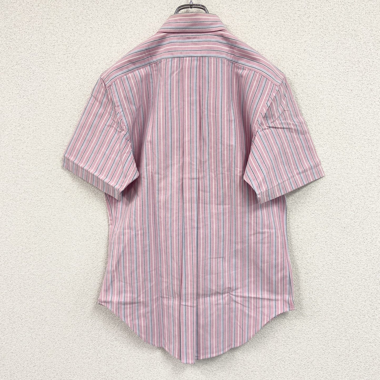 RALPH LAUREN　ラルフローレン　半袖シャツ/ボタンダウンシャツ　ストライプ柄　ピンク　Mサイズ