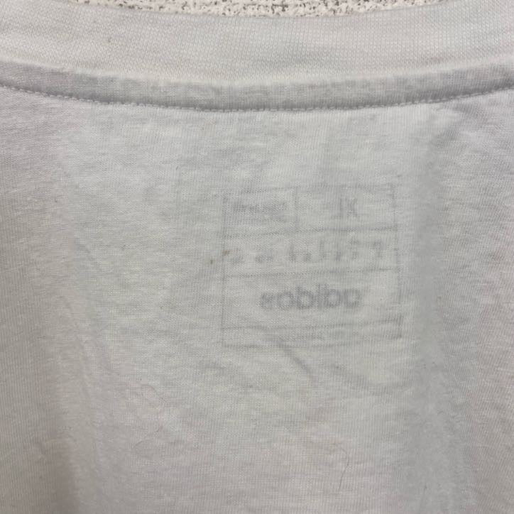 古着 used　Adidas　アディダス　半袖カレッジプリントTシャツ　クルーネック　カソリックセントラル　ホワイト　XLサイズ