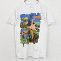 古着 used　NARUTO　ナルト疾風伝　半袖アニメプリントＴシャツ　キャラクターデザイン　白　ホワイト　Sサイズ