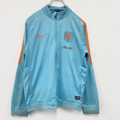 NIKE　ナイキ　トラックジャケット/ジャージ　デカロゴ　水色　ライトブルー　Lサイズ