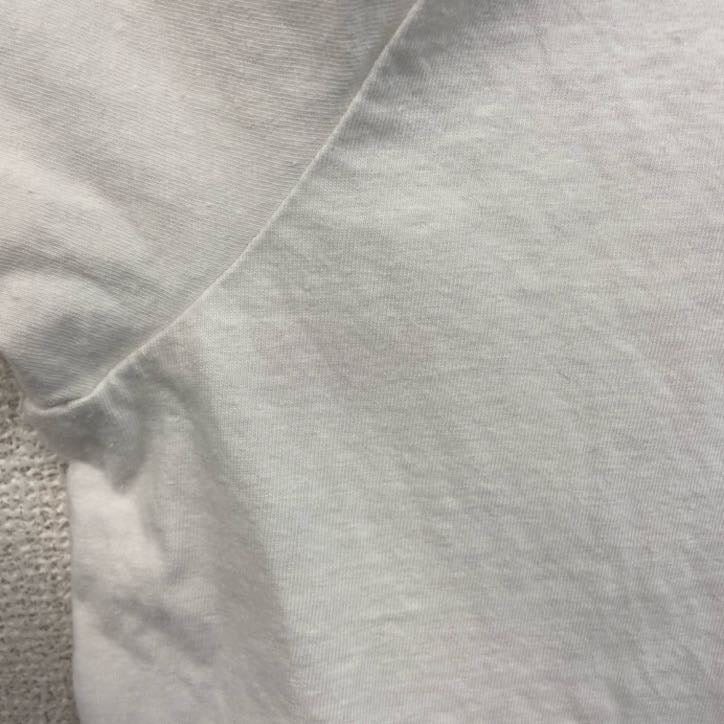 古着 used　Adidas　アディダス　半袖カレッジプリントTシャツ　クルーネック　カソリックセントラル　ホワイト　XLサイズ