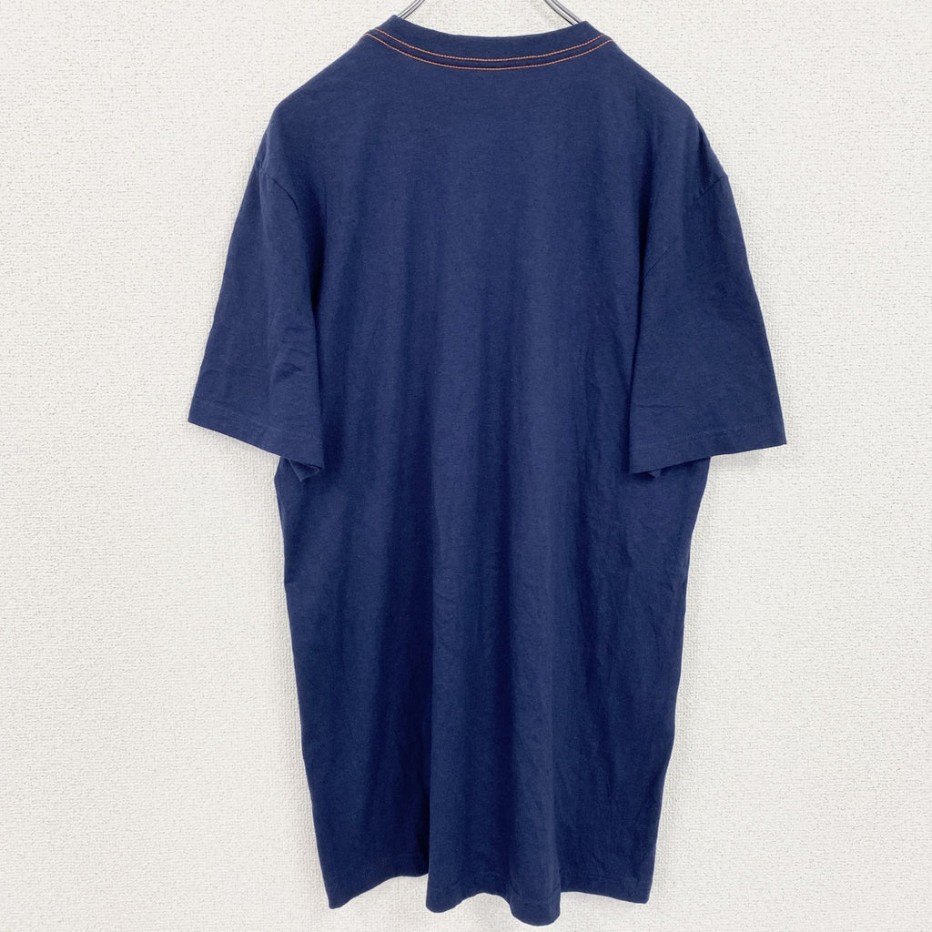 古着 used　NIKE　ナイキ　半袖プリントTシャツ　MLB　デトロイトタイガーズ　野球　ベースボール　ネイビー　Lサイズ
