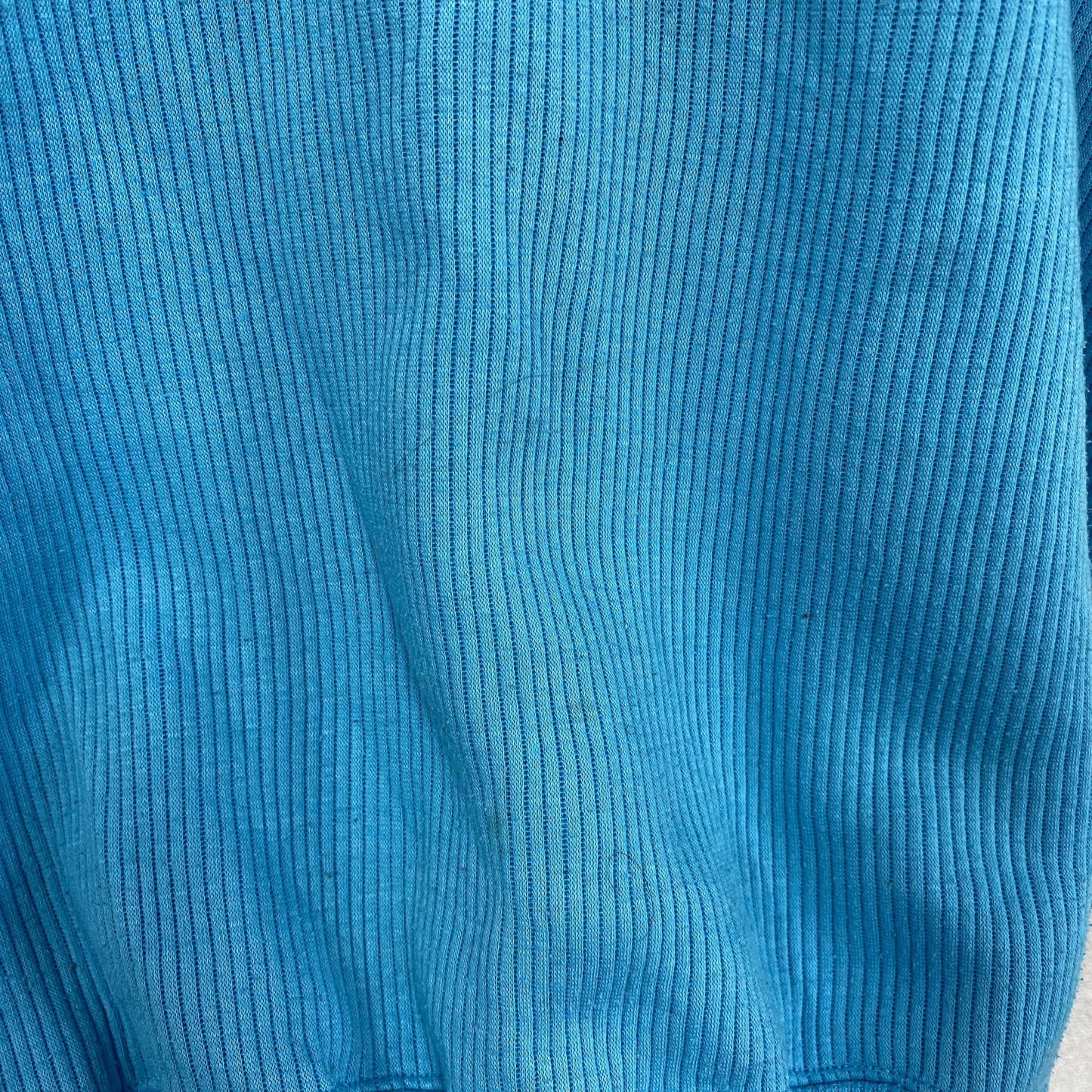 80s　PUMA　プーマ　リブニットセーター　コットンニットセーター　ヴィンテージ　水色　ライトブルー　Mサイズ