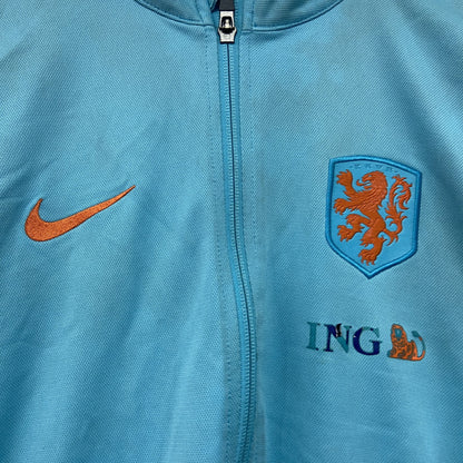 NIKE　ナイキ　トラックジャケット/ジャージ　デカロゴ　水色　ライトブルー　Lサイズ