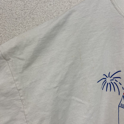 00s　GILDAN　ギルダン　半袖プリントTシャツ　エロT　クルーネック　ヴィンテージ　白　ホワイト　2XLサイズ