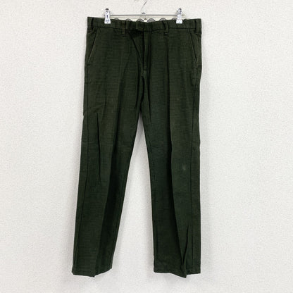 Dickies　ディッキーズ　チノパン　ワークパンツ　千鳥格子　緑　グリーン　32サイズ