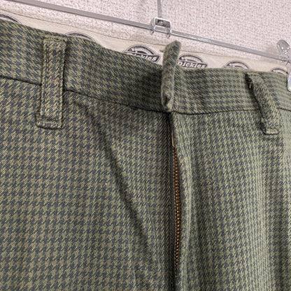 Dickies　ディッキーズ　チノパン　ワークパンツ　千鳥格子　緑　グリーン　32サイズ