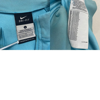 NIKE　ナイキ　トラックジャケット/ジャージ　デカロゴ　水色　ライトブルー　Lサイズ