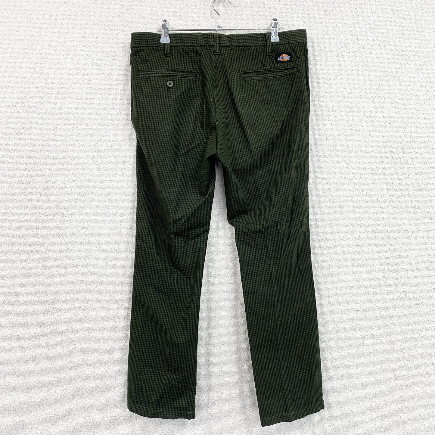 Dickies　ディッキーズ　チノパン　ワークパンツ　千鳥格子　緑　グリーン　32サイズ