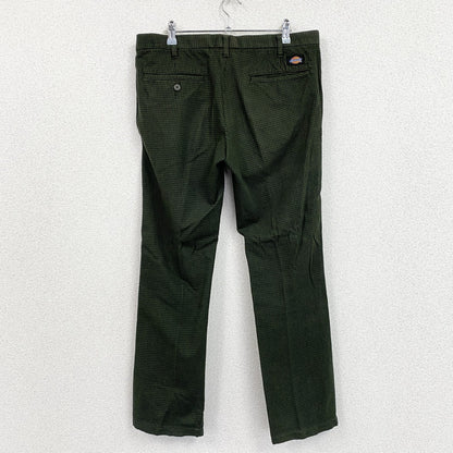 Dickies　ディッキーズ　チノパン　ワークパンツ　千鳥格子　緑　グリーン　32サイズ