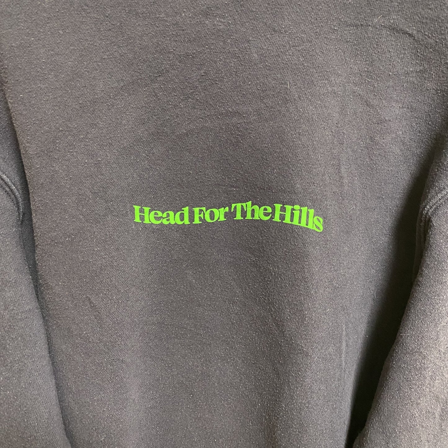 古着 used　H&M エイチアンドエム　長袖クルーネックスウェット　トレーナー　バックプリント　山　ネイビー　紺