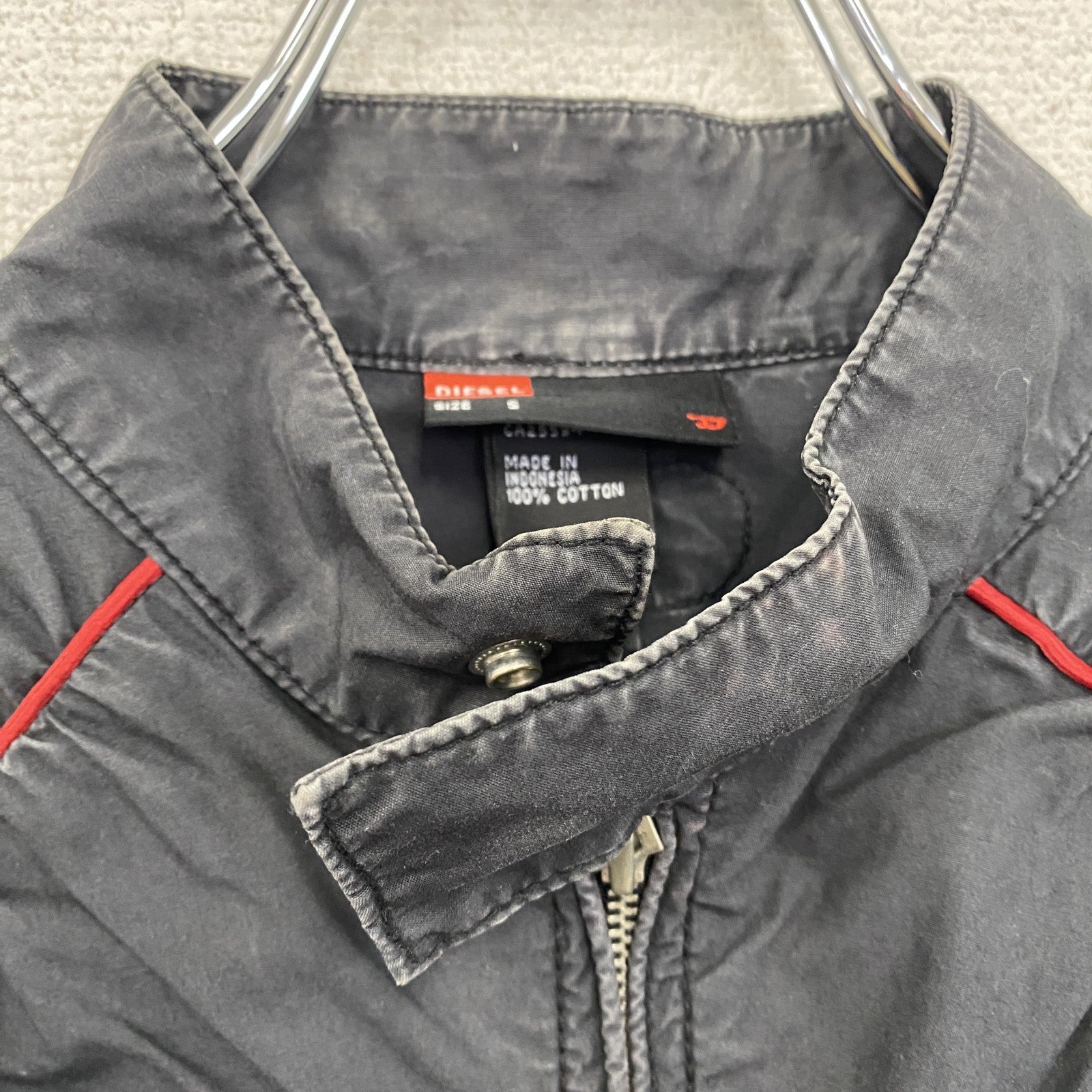 DIESEL　ディーゼル　フルジップジャケット　トラックジャケット/ジャージ　黒　ブラック　Sサイズ