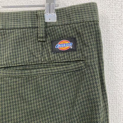 Dickies　ディッキーズ　チノパン　ワークパンツ　千鳥格子　緑　グリーン　32サイズ