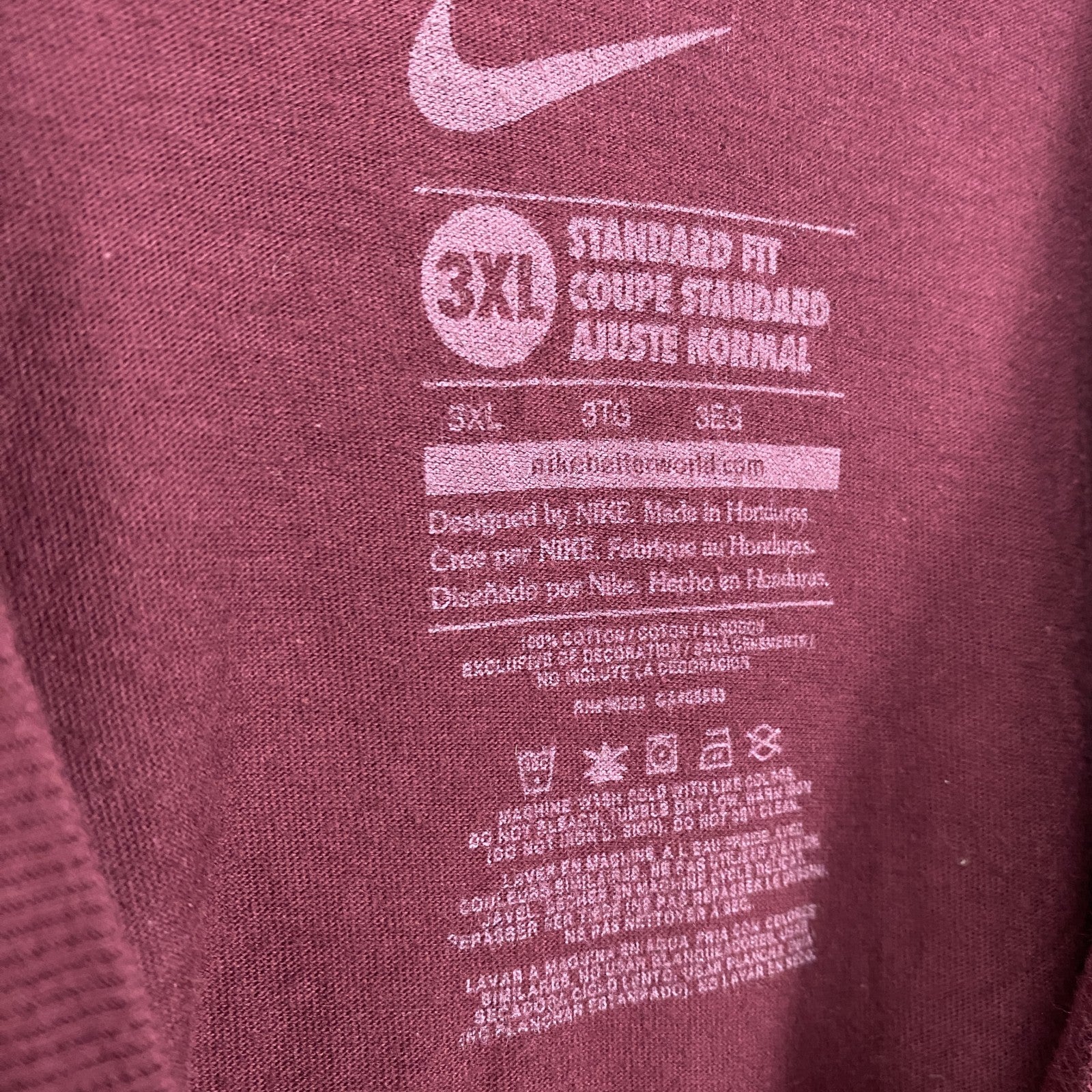 古着 used　NIKE　ナイキ　半袖カレッジプリントTシャツ　アリゾナ大学　バスケットボール　ワインレッド　3XLサイズ