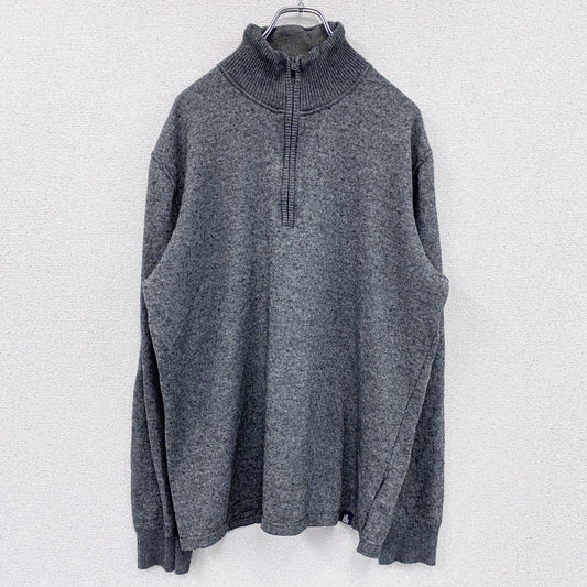 THE NORTH FACE　ザ・ノースフェイス　ハーフジップコットンニットセーター　灰色　グレー　XLサイズ