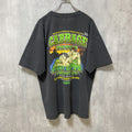 古着 used　GILDAN　ギルダン　半袖バックプリントTシャツ　エロT　ポケット付　黒　ブラック　ビッグシルエット　XLサイズ