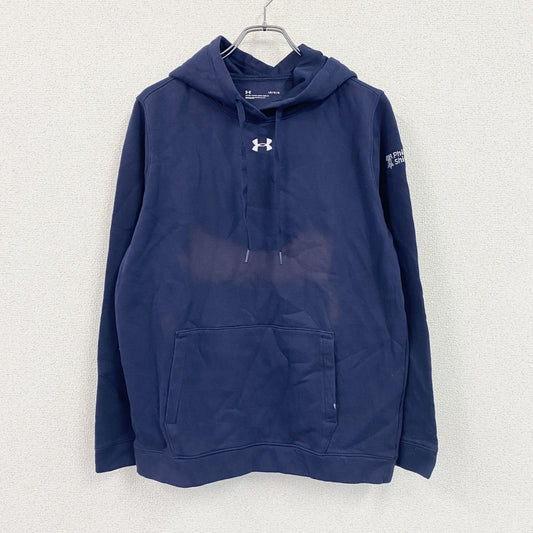 UNDER ARMOUR　アンダーアーマー　スウェットパーカー/フーディー　刺繡ロゴ　紺　ネイビー　Lサイズ