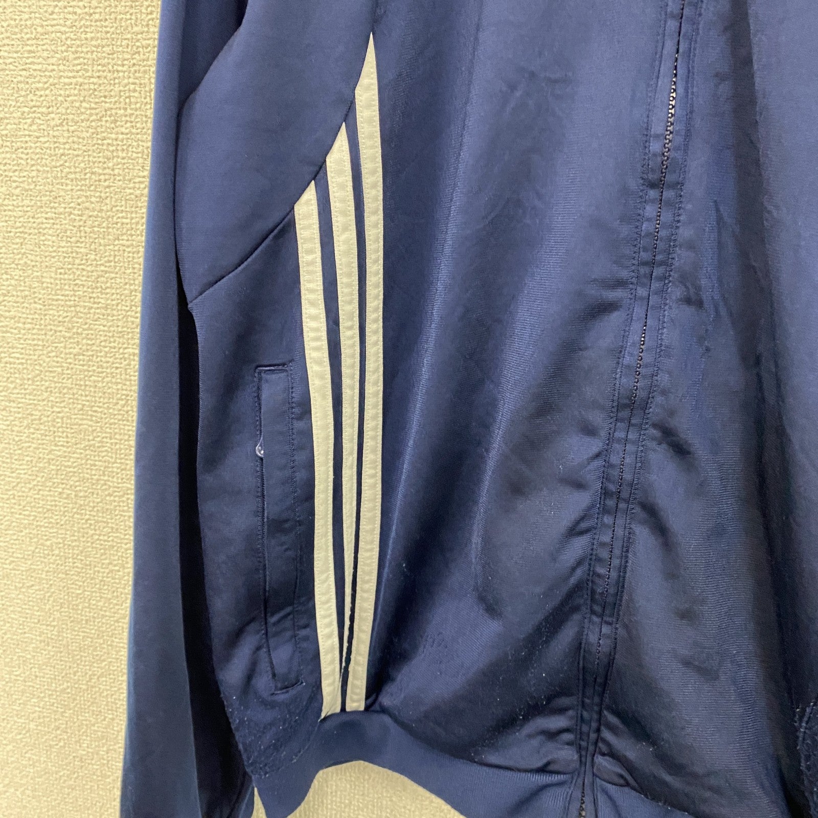 00s　adidas　アディダス　トラックジャケット/ジャージ　ヴィンテージ　紺　ネイビー　2XOサイズ