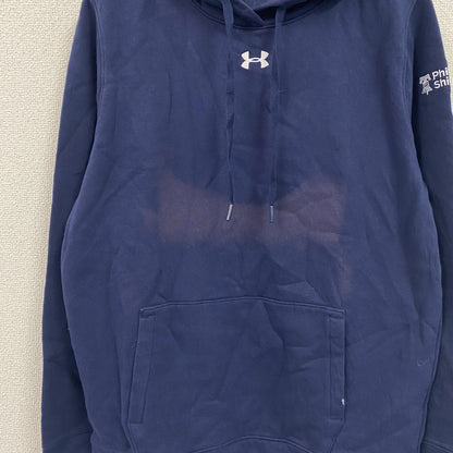 UNDER ARMOUR　アンダーアーマー　スウェットパーカー/フーディー　刺繡ロゴ　紺　ネイビー　Lサイズ