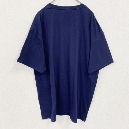 champion　チャンピオン　半袖プリントTシャツ　アーチプリント　クルーネック　現行　紺　ネイビー　2XLサイズ